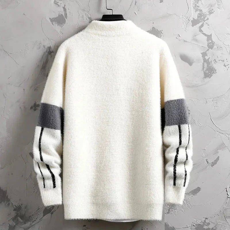 Winter New Style Men's Sweater Knitted Long Sleeve Men Sweaters Thicken Warm Wool Casual Male Clothing