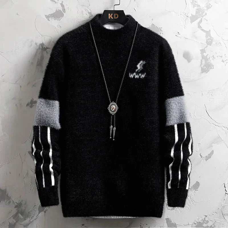 Winter New Style Men's Sweater Knitted Long Sleeve Men Sweaters Thicken Warm Wool Casual Male Clothing