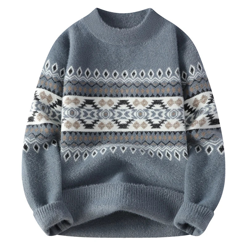 2024 winter new style men's sweater knitted long sleeve Men Sweaters Thicken Warm wool pullovers Sweater male clothing M-4XL