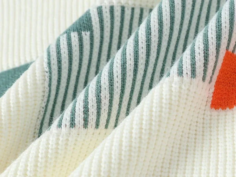 High Quality Men's Knitted Sweater Faux Mink Velvet Trendy Brand Loose Fit Long Sleeve round Neck Pullover Machine Washable