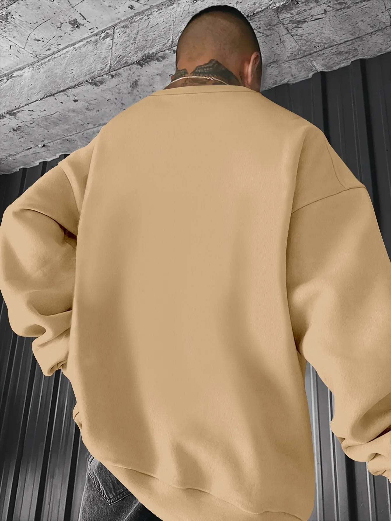 New men's autumn fashion cartoon letter print comfortable soft long sleeved sweatshirt outdoor urban pullover