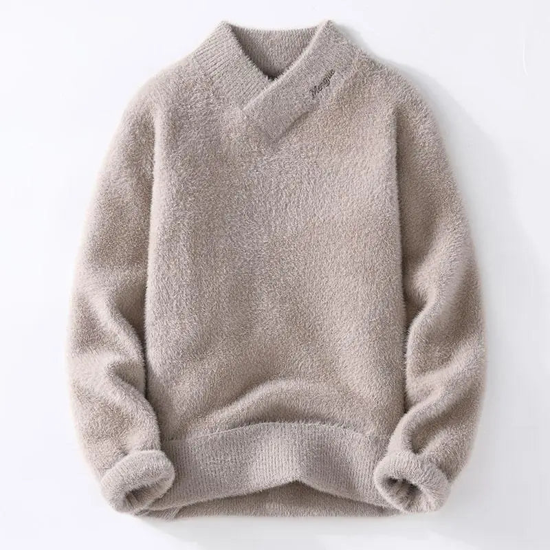 Sweaters men winter korean style mens warm sweater V-neck men sweaters autumn Men's wool pullovers men full size M-XXXL