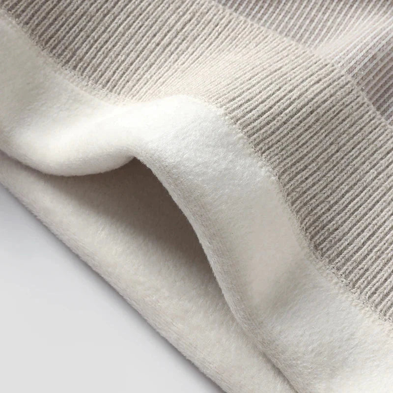 Men's Fashionable Turn-Down Collar Sweater, Stylish Autumn and Winter Men's Fake Two-Piece Knitted Versatile Shirt Collar Thick