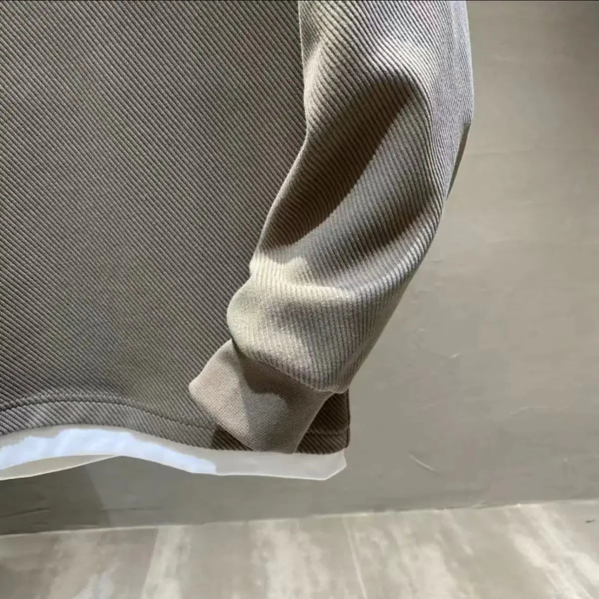 Autumn New Fake Two Piece Men's All-match Pullovers Top Long Sleeve Plus Size Loose Casual Hoodies Fashion Korean Men Clothing