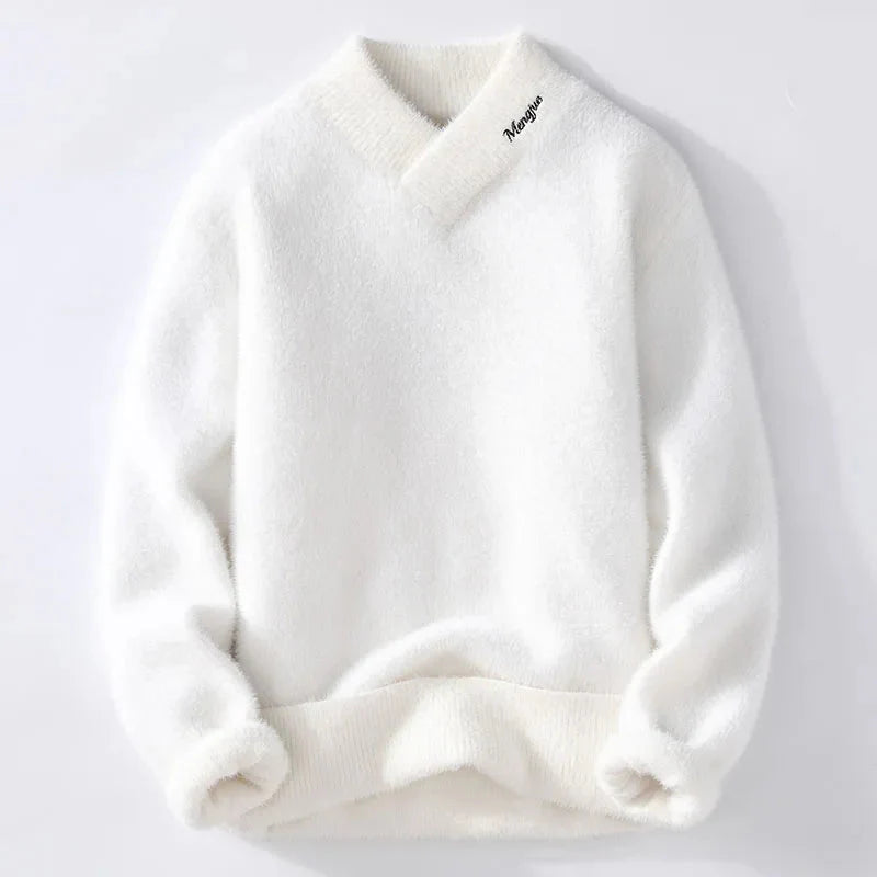Sweaters men winter korean style mens warm sweater V-neck men sweaters autumn Men's wool pullovers men full size M-XXXL